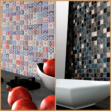 Illustration de pose de mosaïque